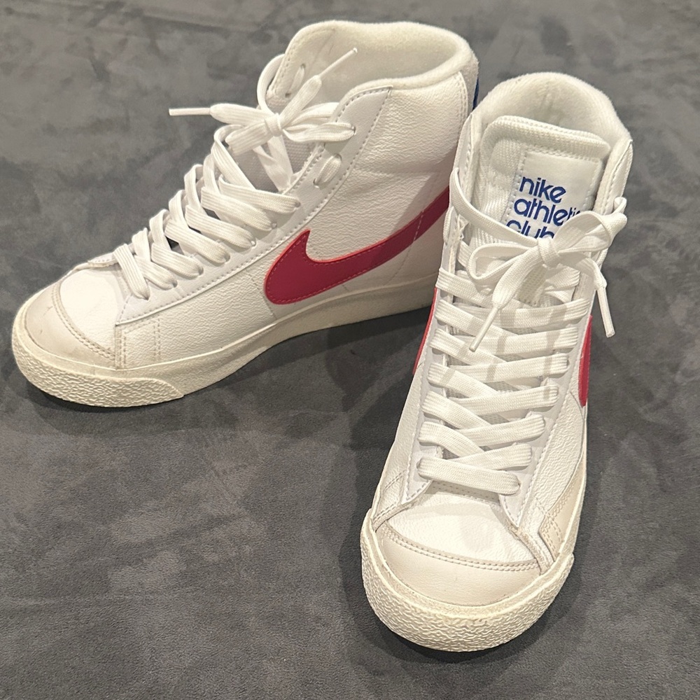 Nike White and Red Athletic Sneakers